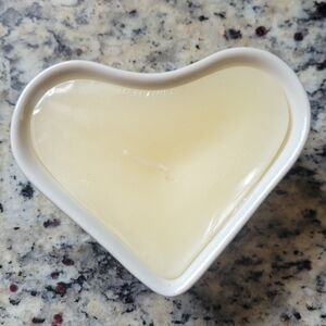 Longaberger Heart-Shaped Cream Candle
